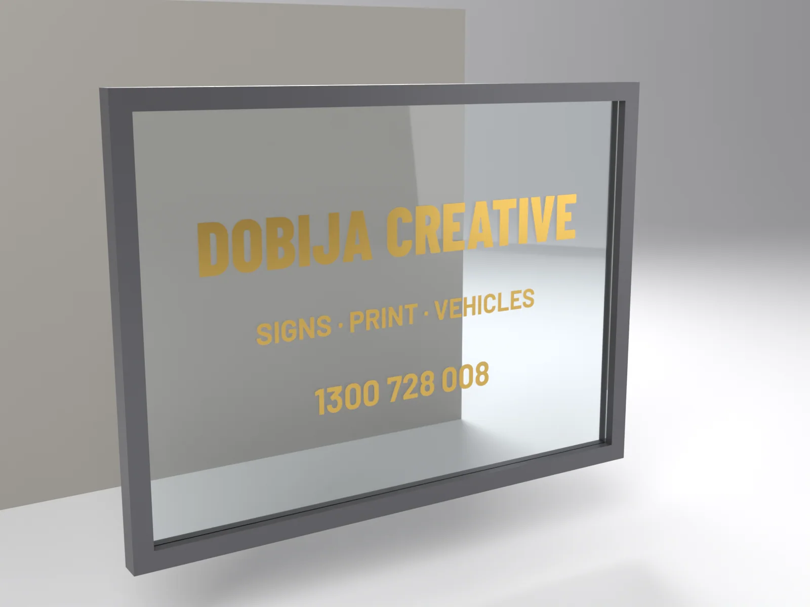 Metallic Cut Vinyl Lettering