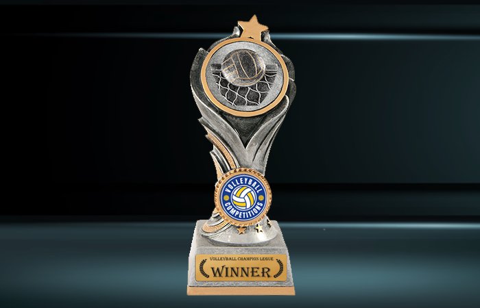 Flame Tower Volleyball Trophy