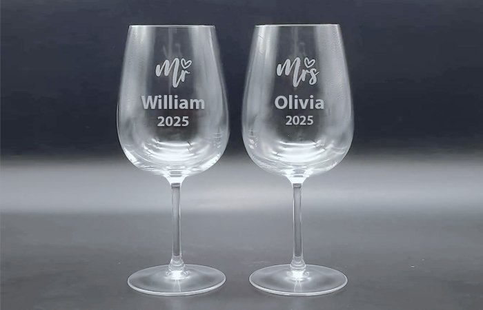 Customised Engraved Champagne Glasses