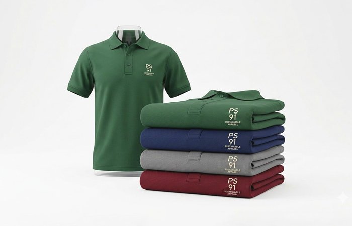 PS91 Mens Sustainable Poly/Cotton Corporate SS Polo
