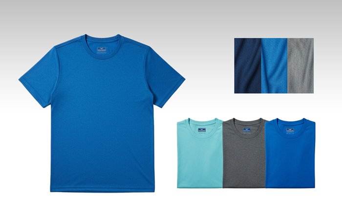 Blue Whale Polyester Cooldry Mens T-Shirts