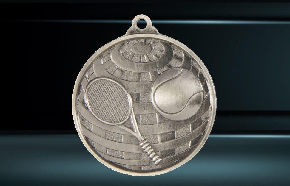 Tennis Medal – Antique Silver