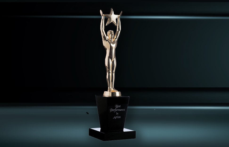 Gold Oscar Style Award Figurine – Star Edition