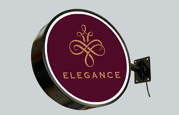 Round LED Double-Sided Light Box