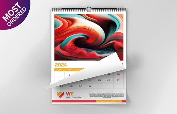 Wall Calendars with Top Binding