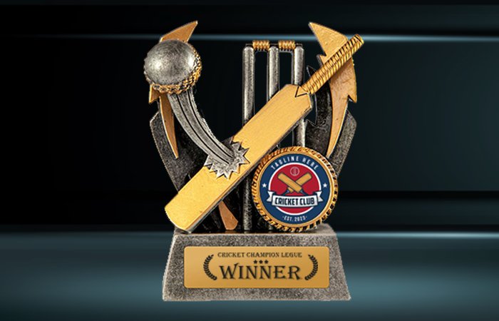 Double Lightning Strike Cricket Trophy