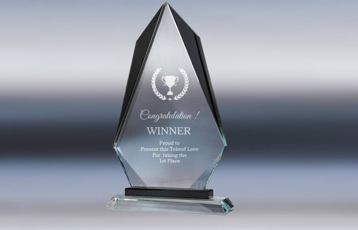 Glass Award – Arrowhead Design