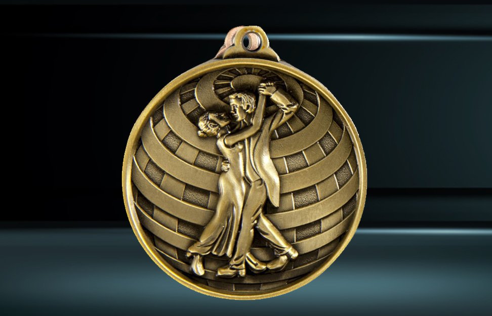 Dance Medal – Antique Gold