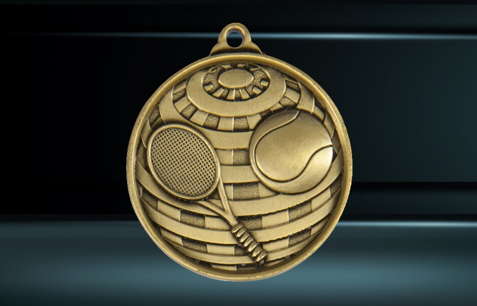 Tennis Medal – Antique Gold