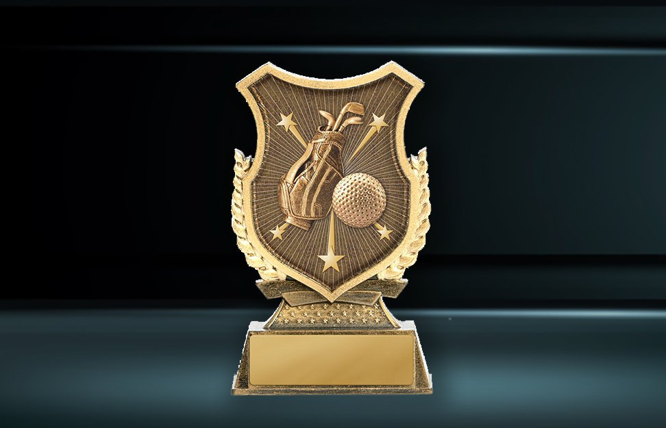 Shield Stand Golf Trophy