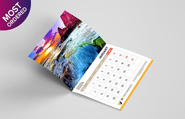 A4 Wall Calendars (A3 to A4 Saddle Stitch)