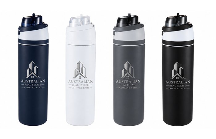 Stainless Steel Flip Straw Bottle-900ml _ DPSE4109BK