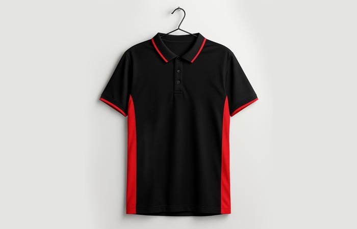 Black / Red Performance Polo