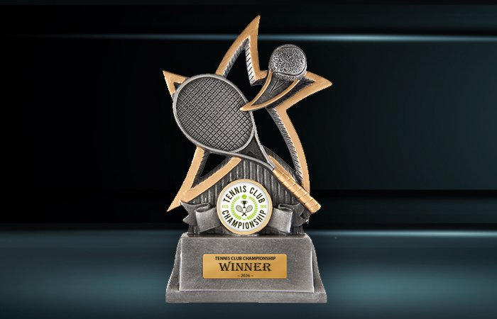 Silver Star Tennis Trophy