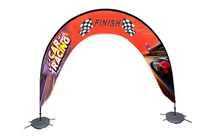 Display Arc Banner with Spiky Bases